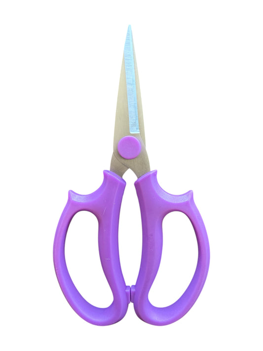 Straight Blade Floral Scissors - Purple