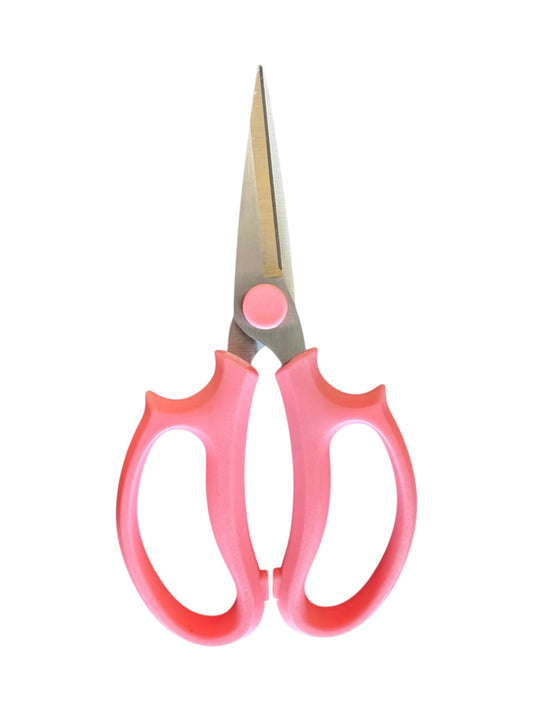 Straight Blade Floral Scissors - Pink