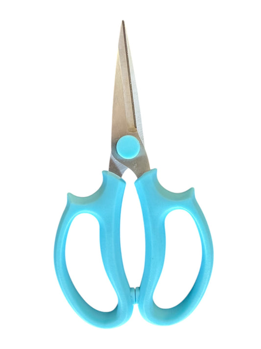 Straight Blade Floral Scissors - Blue