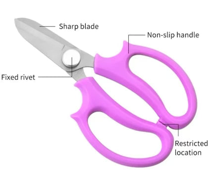 Japanese Floral Scissors - Purple